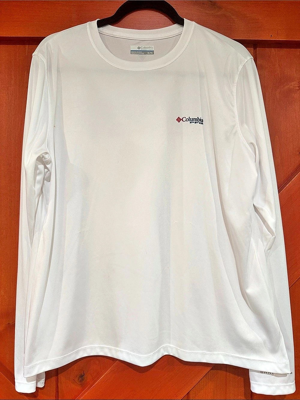 Columbia Terminal Tackle PFG Fish Flag Long Sleeve Shirt White